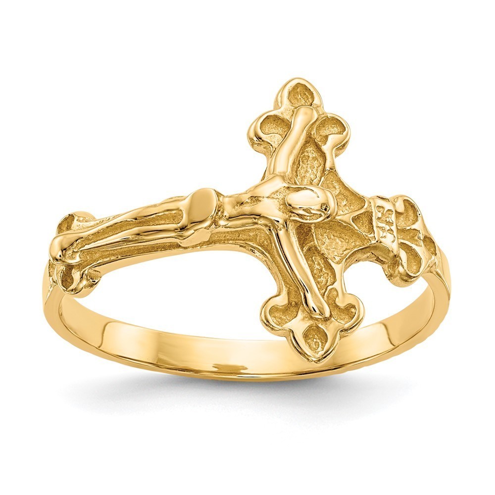 Million Charms 14k Religious Crucifix Ring